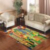 frank lloyd wright stained glass Living room carpet rugs