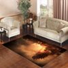 godzilla in skyline Living room carpet rugs