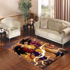 goku vegeta super saiyan 4 Living room carpet rugs