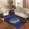 golden state warriors logo black Living room carpet rugs