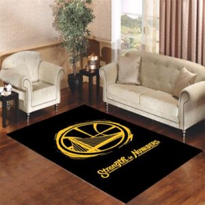 golden state warriors yellow logo Living room carpet rugs