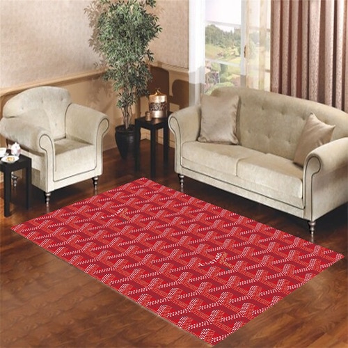goyard wallpaper red Living room carpet rugs - Travels in Translation