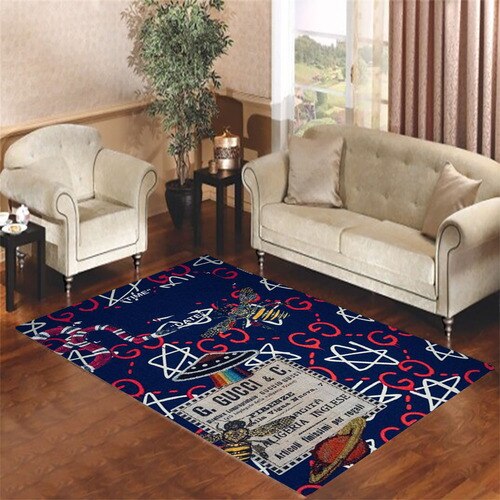 gucci wallpaper Living room carpet rugs - Travels in Translation