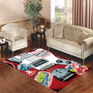 guitar wallpaper Living room carpet rugs