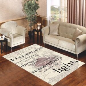happiness quote harry potter Living room carpet rugs
