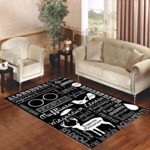 harry potter collage Living room carpet rugs