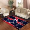 houston texans red blue stripe Living room carpet rugs