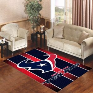 houston texans red blue stripe Living room carpet rugs