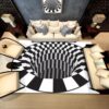 ï¿½Geometric Design Black Hole 3D Area Rug Carpet - Floor Rug Carpet - Home Decor