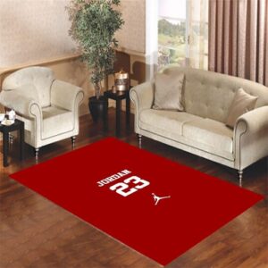 jordan 23 wallpaper red Living room carpet rugs