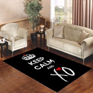 keep calm and love xo Living room carpet rugs
