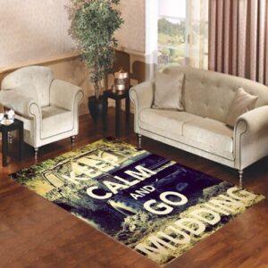 keep calm go mudding Living room carpet rugs