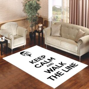 keep calm walk the line Living room carpet rugs