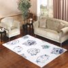 kenzo white wallpaper Living room carpet rugs