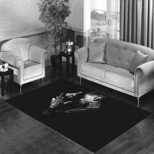 kid cudi middle finger Living room carpet rugs