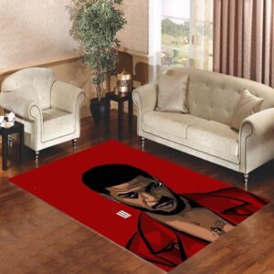 kid cudi red art Living room carpet rugs