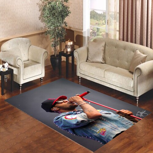 kid cudi red mic Living room carpet rugs