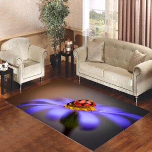 lady bug purple flower-closeup Living room carpet rugs