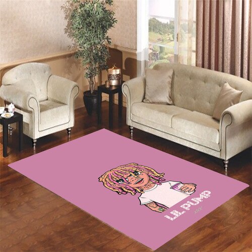 lil pump cartoon rapper Living room carpet rugs