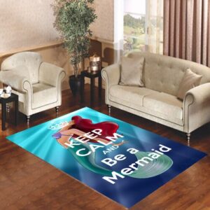 little mermaid keep calm Living room carpet rugs