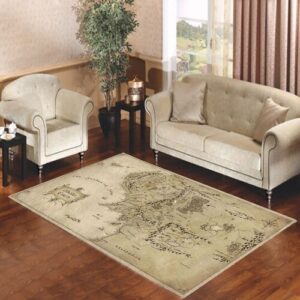 lord of the rings map of middle earth Living room carpet rugs
