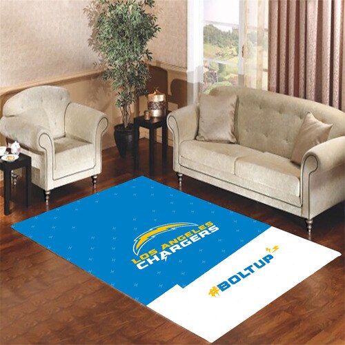 los angeles chargers bold up Living room carpet rugs