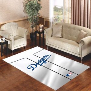 los angeles dodgers home Living room carpet rugs