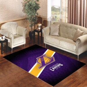 los angeles lakers Living room carpet rugs