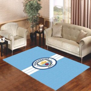 manchester city elegant logo Living room carpet rugs