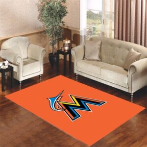 miami marlins logo Living room carpet rugs