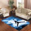 michael jordan blue 23 jump Living room carpet rugs