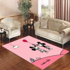 mickey and minnie valentine Living room carpet rugs