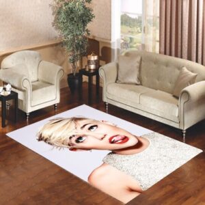 miley cyrus lips signature Living room carpet rugs