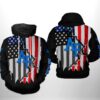 Air Force Falcons NCAA US Flag 3D Printed Hoodie/Zipper Hoodie