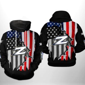 Akron Zips NCAA US Flag 3D Printed Hoodie/Zipper Hoodie