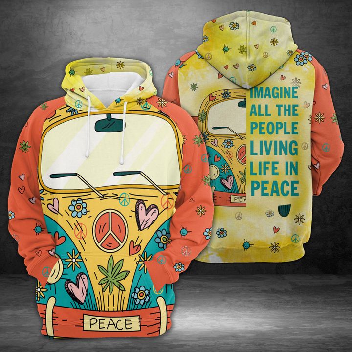 Amazing Hippie Bus 3D Printed Hoodie/Zipper Hoodie