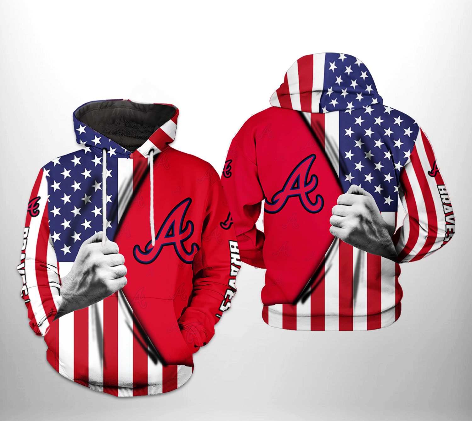 Atlanta Braves MLB US Flag 3D Printed Hoodie/Zipper Hoodie - Travels in  Translation