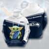 Baby Yoda Seattle Seahawks 3D Printed Hoodie/Zipper Hoodie