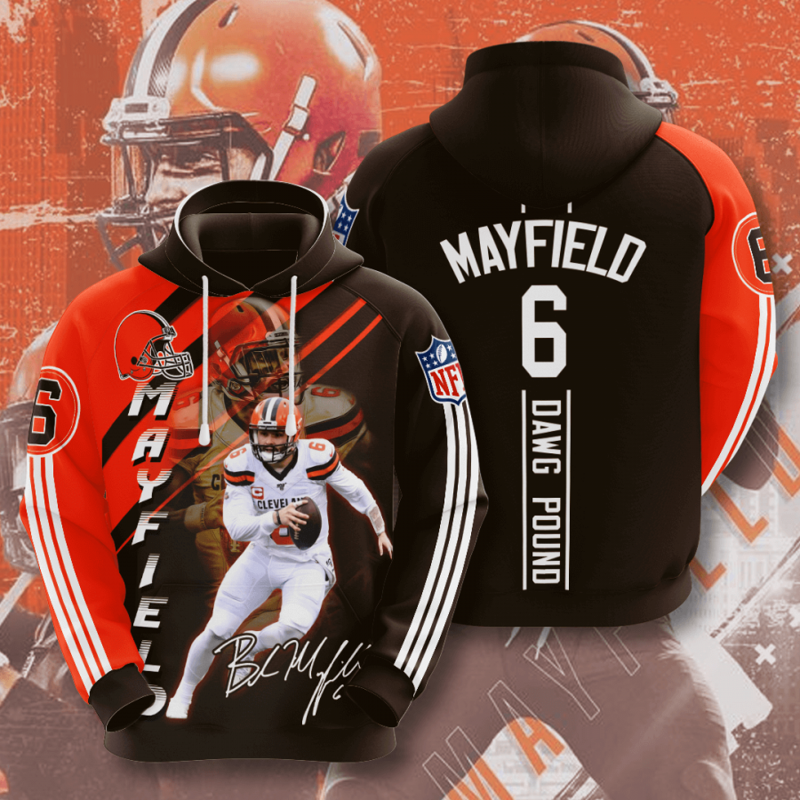 Cleveland Browns Skull 3D Hoodie All Over Print Cleveland Browns