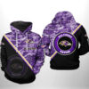 Baltimore Ravens NFL Camo Team 3D Printed Hoodie/Zipper Hoodie
