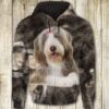 Bearded Collie Cute Face 3D Printed Hoodie/Zipper Hoodie