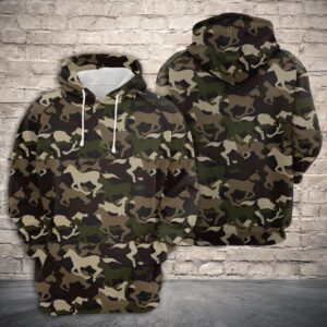 Beautiful Camouflage Horse 3D Printed Hoodie/Zipper Hoodie