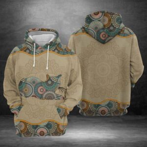 Bengal Terrier Mandala 3D Printed Hoodie/Zipper Hoodie