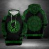 Bigfoot Green Mandala 3D Printed Hoodie/Zipper Hoodie