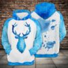 Blue Deer 3D Printed Hoodie/Zipper Hoodie