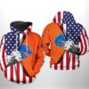Boise State Broncos NCAA US FLag 3D Printed Hoodie/Zipper Hoodie