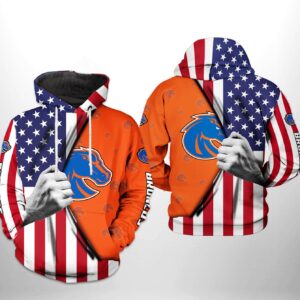 Boise State Broncos NCAA US FLag 3D Printed Hoodie/Zipper Hoodie