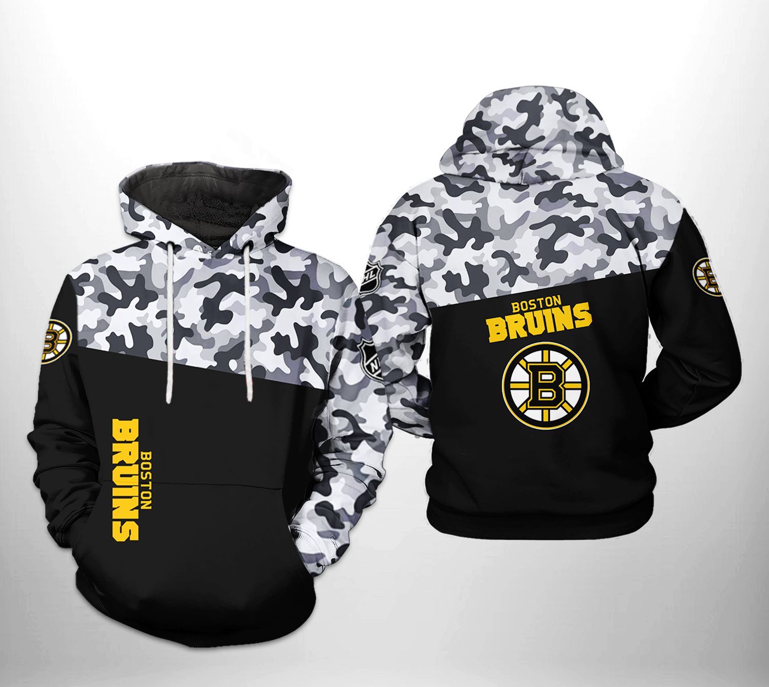 Boston Bruins NHL Team Skull 3D Printed Hoodie/Zipper Hoodie