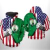 Boston Celtics NBA US Flag Team 3D Printed Hoodie/Zipper Hoodie