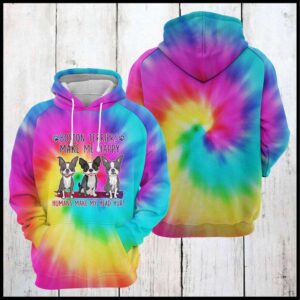 Boston Terrier Tie Dye 3D Printed Hoodie/Zipper Hoodie